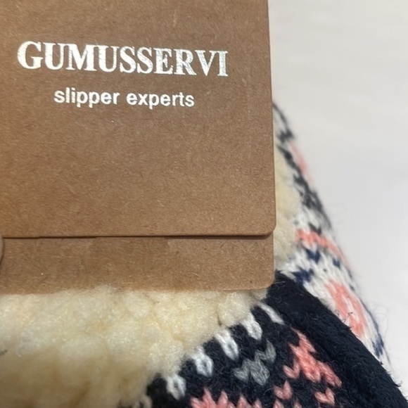 GUMUSSERVI  slipper Memory Foam shoe pink Isle Knit Bootie New Size 9 - Picture 5 of 6